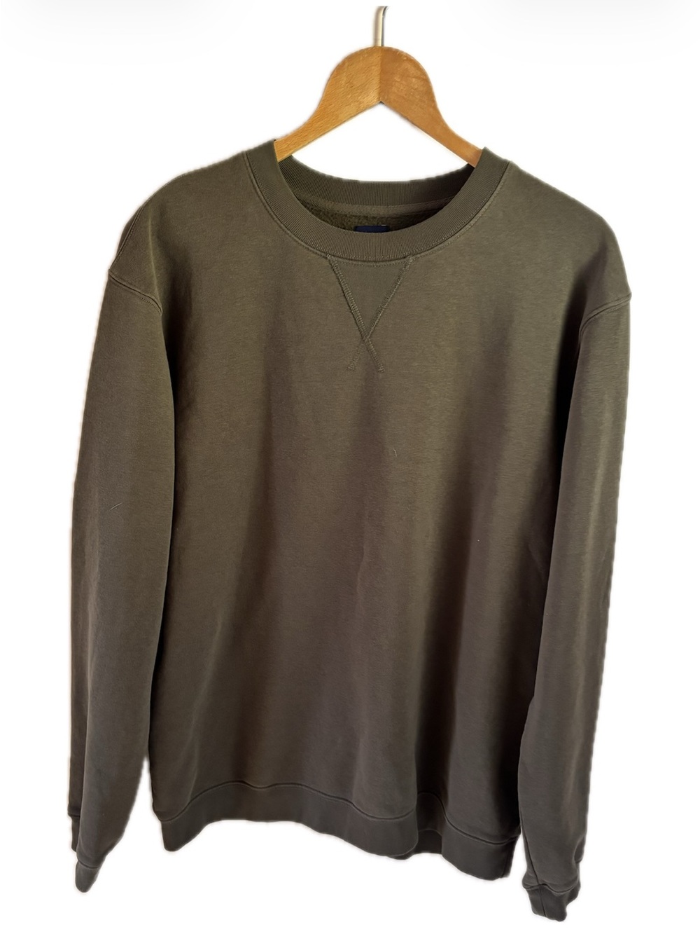 GAP Men's Crewneck Sweatshirt in Olive